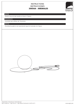 Eglo 39954A Arenales Table Light Mode d'emploi