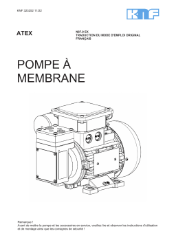 KNF N 87 Ex Pompe à membrane pour gaz Manuel utilisateur