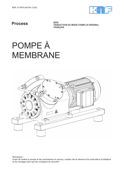 KNF N 630.15 Pompe à membrane pour gaz Manuel utilisateur