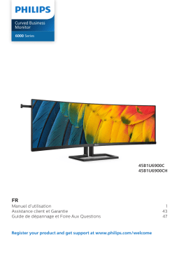 Philips 45B1U6900C/01 Curved Business Monitor Moniteur incurvé SuperWide 32:9 avec USB-C Manuel utilisateur