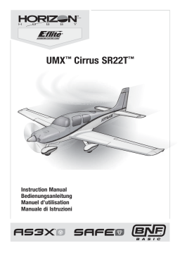 E-flite EFLU5950 UMX Cirrus SR22T BNF Basic Manuel du propriétaire