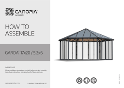 Canopia by Palram 704467 Garda 17 ft. x 20 ft. Gray/Bronze Closed Outdoor Gazebo / Hot Tub Enclosure and Solarium Mode d'emploi