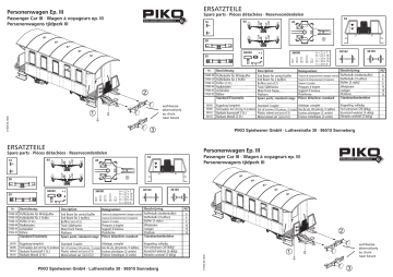 PIKO 37926 G-DR III 2-Axle Coach Manuel utilisateur | Fixfr