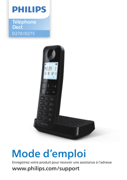 Philips D2752B/12 Téléphone fixe sans fil avec répondeur Manuel utilisateur