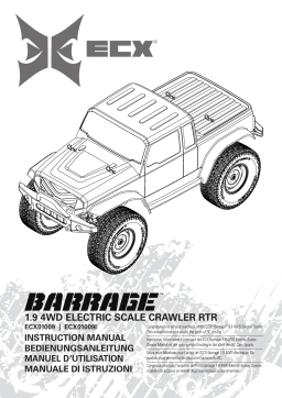 ECX ECX01009 1/12 Barrage 4WD 1.9 Scaler Brushed RTR, Tan Manuel du propriétaire