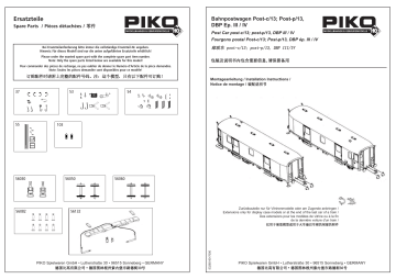 PIKO 53265 Mail Van Post -c/13 DBP III Manuel utilisateur | Fixfr