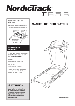 NordicTrack NTL17915-INT T 6,5 S TREADMILL Manuel utilisateur