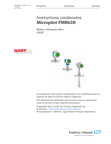 Endres+Hauser Micropilot FMR62B Manuel utilisateur | Fixfr