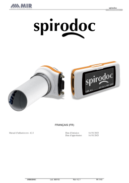 Gima 33532 SPIRODOC SPIROMETER + WINSPIRO PRO SOFTWARE Manuel du propriétaire