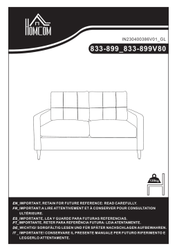 HOMCOM 833-899V80 51" Wide Loveseat Mode d'emploi