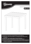 Outsunny 84B-918BK Patio Dining Table Mode d'emploi