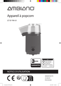 Ambiano GT-SF-ZW-01 Popcorn maker, candy maker, chocolate fountain Manuel utilisateur