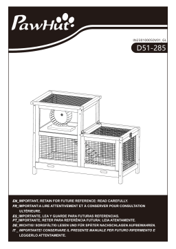 PawHut D51-285 2-Tier Wooden Hamster Cage Mode d'emploi