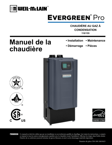 Weil-McLain Evergreen Pro Gas Boiler Residential Manuel utilisateur | Fixfr