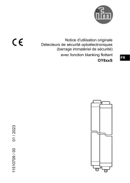 IFM OY816S Safety light curtain Mode d'emploi