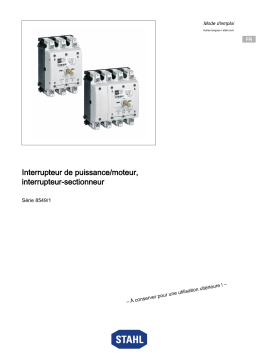 Stahl 8549 Mode d'emploi