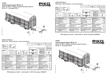 PIKO 37955 G-DR III Stock Car Manuel utilisateur | Fixfr