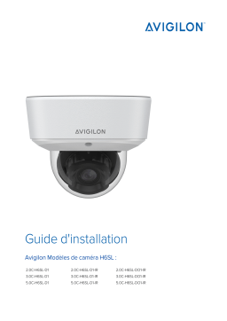 Avigilon H6SL Dome Camera Guide d'installation