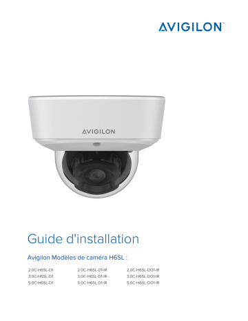 Avigilon H6SL Dome Camera Guide d'installation | Fixfr