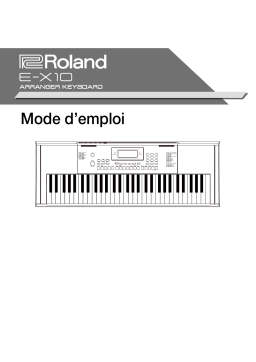 Roland E-X10 Arranger Keyboard Manuel du propriétaire