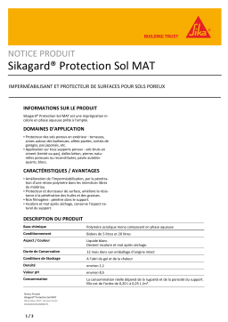 Sika Sikagard 210 Protecteur Sol Mat Manuel utilisateur