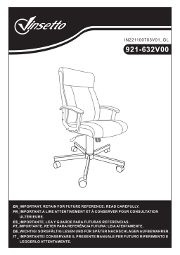 Vinsetto 921-632V00BK PU Leather Office Chair Desk Chair Mode d'emploi