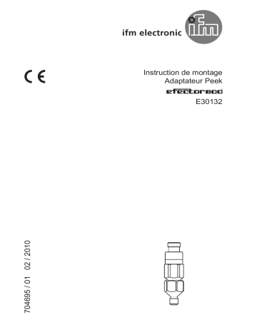 IFM E30132 Screw-in adapter for vibration sensor Guide d'installation | Fixfr