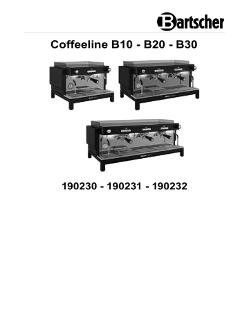 190230 | 190231 | Bartscher 190232 Coffee machine Coffeeline B30 Mode d'emploi | Fixfr