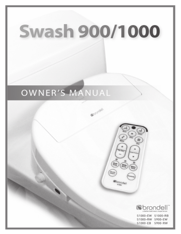 brondell S900 Swash 1000 Advanced Bidet Toilet Seat Manuel du propriétaire | Fixfr