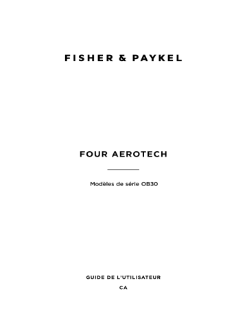 Fisher and Paykel OB30DDEPX3-N Double Oven Mode d'emploi | Fixfr