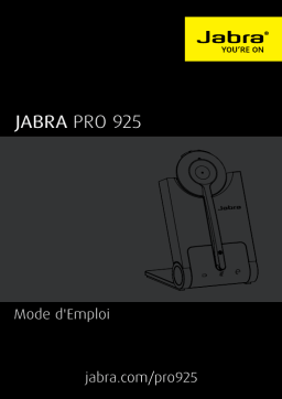 Jabra Pro 900 Duo / Mono Manuel utilisateur
