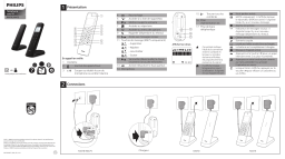 Philips M4701W/12 Téléphone fixe sans fil Guide de démarrage rapide