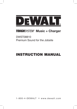 DeWalt DWST08810 SITE RADIO Manuel utilisateur