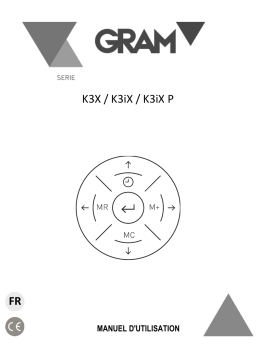 Gram K3X / K3iX / K3iX-P / MK3 / MK3-P Industrial Indicators Manuel du propriétaire