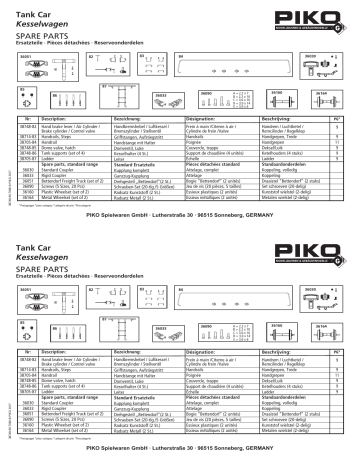 PIKO 38782 Sinclair Oils Tank Car 71977 Manuel utilisateur | Fixfr