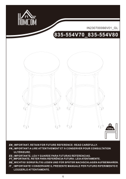 HOMCOM 835-554V80BN Bar Stools Set of 2 Mode d'emploi