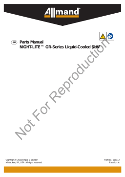 Simplicity NIGHT-LITE GR-SERIES LC6kW PARTS MANUAL Manuel utilisateur