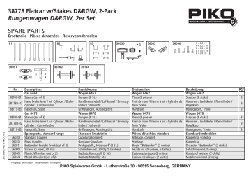 PIKO 38778 D&RGW Flatcar Manuel utilisateur | Fixfr