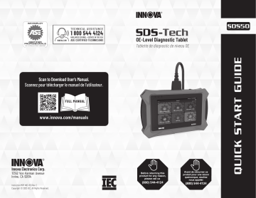 Innova SDS50 SDS Tech Manuel du propriétaire | Fixfr