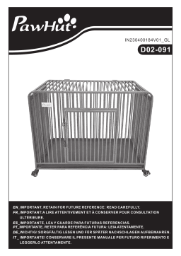 PawHut D02-091 Foldable Heavy Duty Dog Cage Mode d'emploi