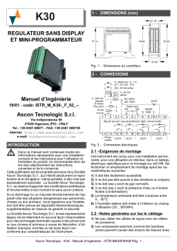 Ascon tecnologic K30 Mini-programmer controller Manuel du propriétaire