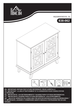 HOMCOM 838-062GY Sideboard Buffet Cabinet Mode d'emploi