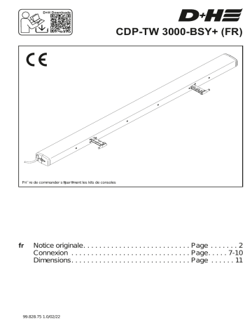 D+H CDP-TW-BSY+ Chain drive CDP Mode d'emploi | Fixfr