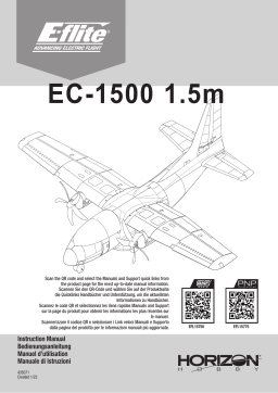 E-flite EFL15750 EC-1500 Twin 1.5m BNF Basic Manuel utilisateur
