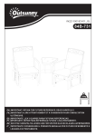 Outsunny 84B-731BK Outdoor Glider Chairs Mode d'emploi