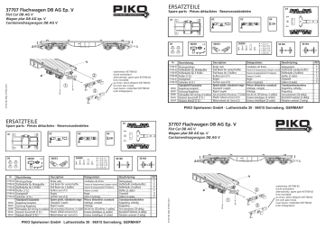 PIKO 37707 G-DB V Flatcar Manuel utilisateur | Fixfr