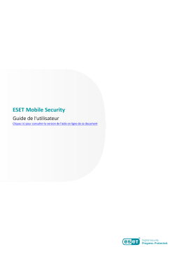 ESET Mobile Security for Android 8 Google Play Manuel du propriétaire