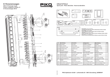 PIKO 37663 G-DB IV 1. Cl. Coach Apmz Orient Red Manuel utilisateur | Fixfr