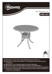 Outsunny 84B-021 33&quot; Patio Dining Table Round Cast Aluminium Outdoor Bistro Table Mode d'emploi