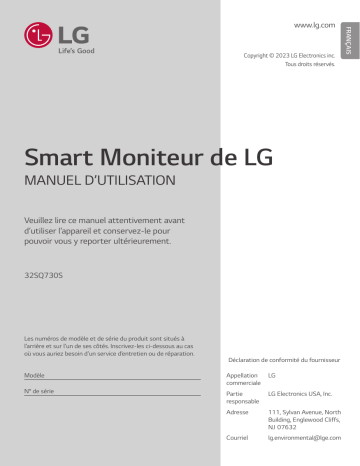 LG 32SQ730S-W Manuel du propriétaire | Fixfr